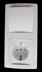 B-Ware DELPHI Steckdosen Set mit Schalter weiß DelphiSet6WE X